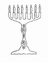 Menorah sketch template