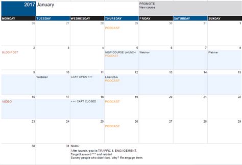 business calendar planning  steps    year  content
