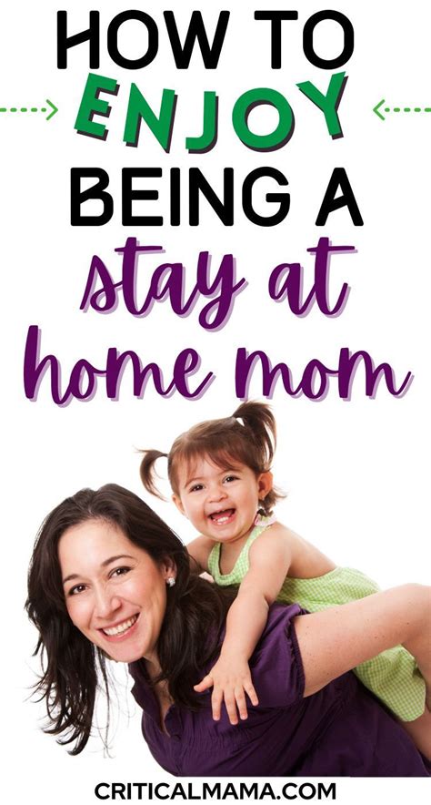 How To Enjoy Being A Stay At Home Mom – Artofit