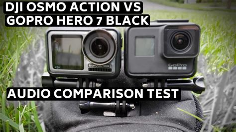 dji osmo action  gopro hero  black audio comparison
