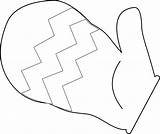 Mitten Clipart Mittens Clip Glove Outline Winter Colouring Pages Printable Vector Template Craft Pattern Clothing Coloring Sheet Hat Hats Intheplayroom sketch template