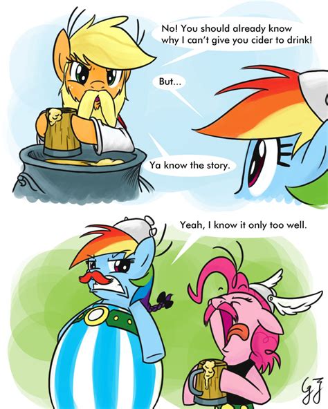 it involved a filly and a cauldron of cider by glancojusticar on deviantart