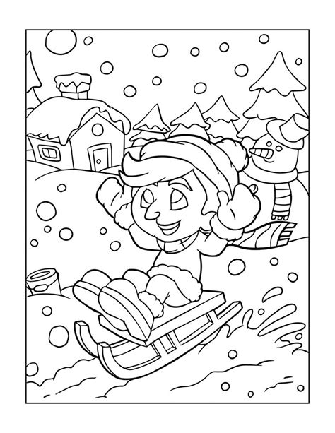 christmas kids coloring book  pages etsy