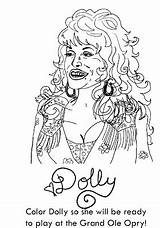 Dolly Coloring Parton Pages 2009 Template December Book sketch template