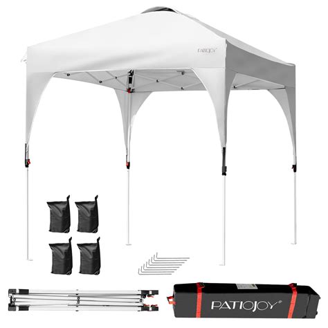 gymax  ft pop  canopy tent shelter height adjustable  roller bag white walmartcom