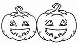Pumpkin Coloring Pages Templates Halloween Outline Pumpkins Printable Printablee Via Blank sketch template