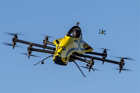 big drone  manned aerobatic drone successfully completes test flight  flighter