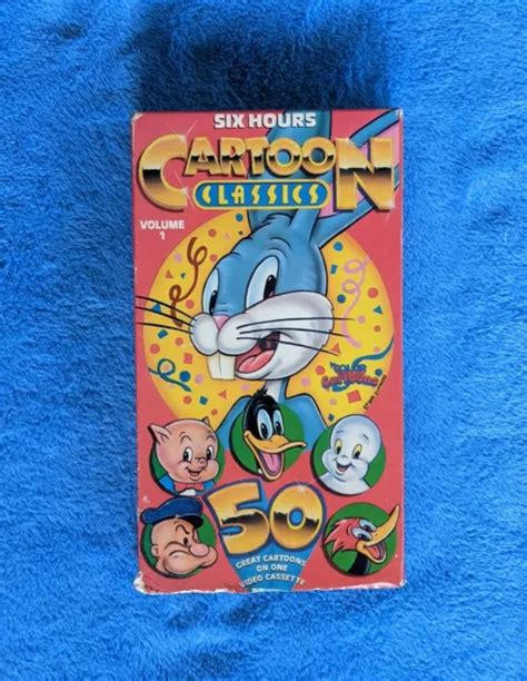 classic cartoons vhs video tape 1995 six hours animation 50 all star