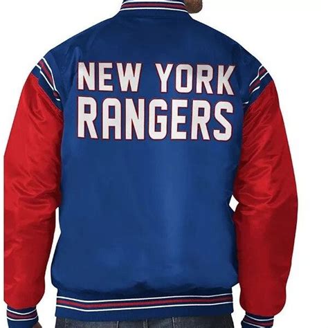 new york rangers jacket full snap varsity jacket