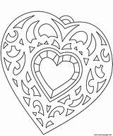 Medallion Coloring Pages Heart Shaped Printable sketch template