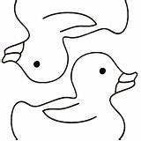 Coloring Ducky Rubber Bathtub sketch template