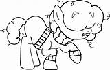 Coloring Pony Roach Rainbow Wecoloringpage sketch template