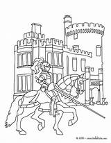 Coloring Pages Knight Castle Front Medieval Knights Print Color Hellokids Kids Drawing Times Crafts Manor Party Castles Printable Historical Cinderella sketch template