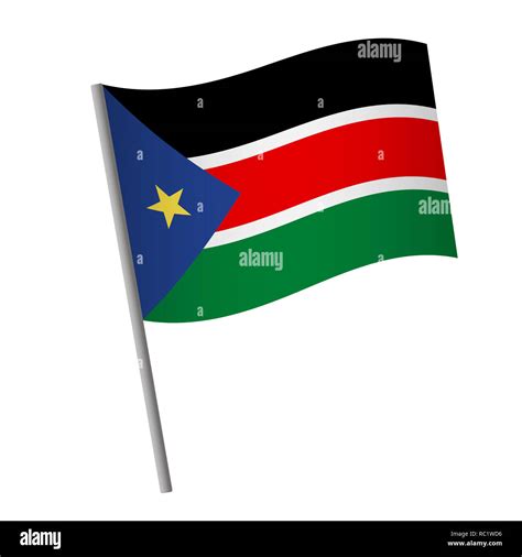 icono de la bandera de sudán del sur la bandera nacional de sudán del