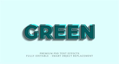premium psd green text style effect premium text effects