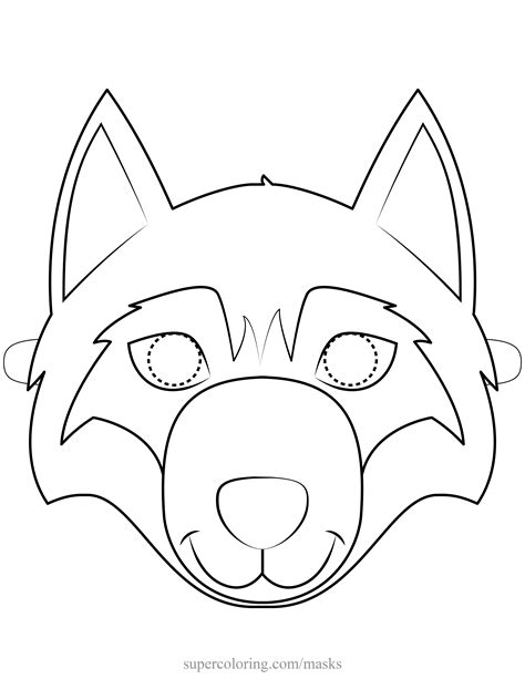 pin  sami colors  masks wolf mask wolf coloring pages