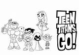 Titans Coloring Teen Pages Go Beast Boy Cyborg Raven Starfire Robin Characters Color Print Printable sketch template