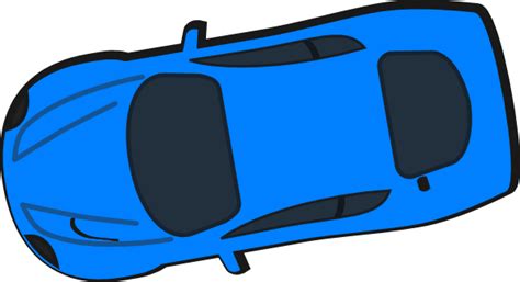 Blue Car Top View 190 Clip Art At Vector