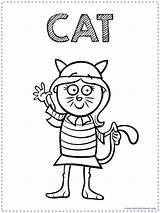 Kids Coloring Costume Pages Color Just Cat sketch template