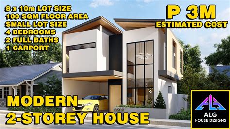 storey house   small lot  sqm alg designs  youtube