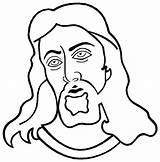 Christ Faces sketch template