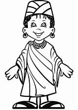 African Coloring Pages Toddlers Clothing sketch template