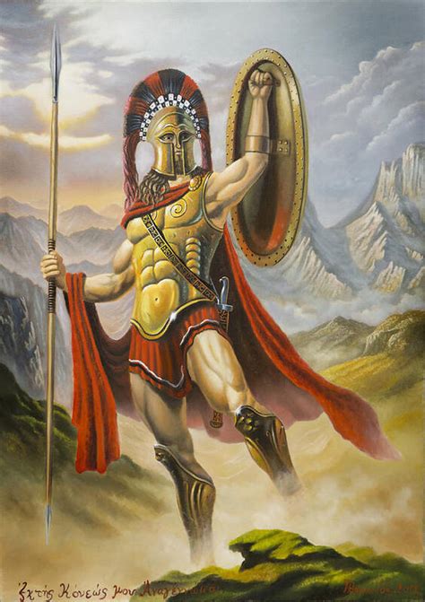 spartan warrior art print  panagiotis athanasiadis
