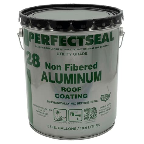 perfectseal  fibered aluminum roof coating karnak