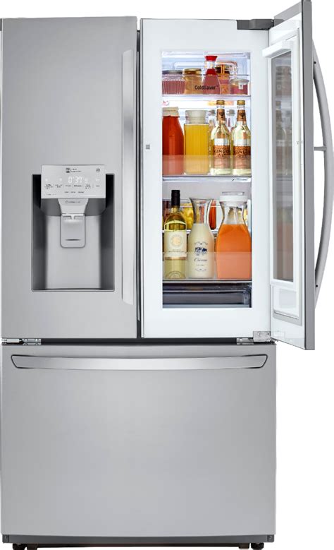 lg  cu ft french instaview door  door refrigerator  wifi  dual ice maker stainless