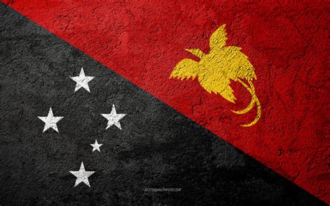 Descargar Fondos De Pantalla Bandera De Papúa Nueva Guinea De Hormigón