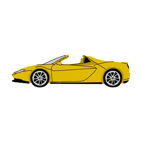 yellow car side view flat style vector car design car vector car