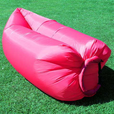 inflatable camping lounger sleeping chair bed sofa hangout laybag beach outdoor ebay
