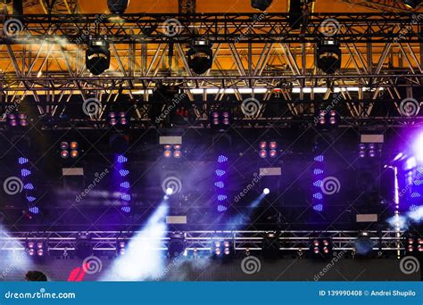 blue light  stage  abstract background stock photo image  disco club