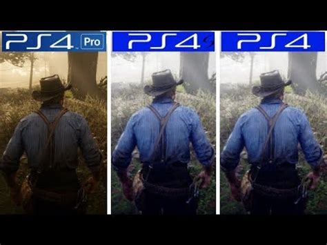 red dead redemption  ps pro  ps slim  ps graphics comparison youtube