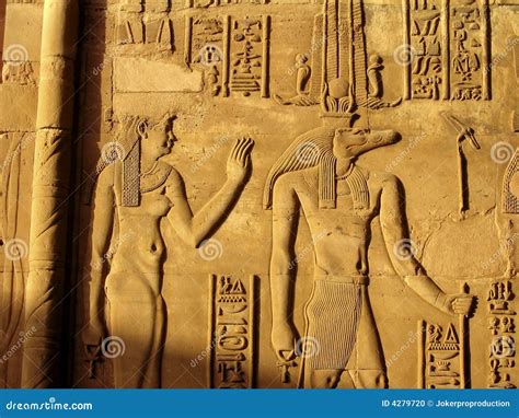 geroglifici egiziani fotografia stock immagine  nilo