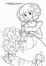 Coloring Pages Princess Shining Sunflower Anime Vintage sketch template