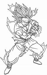 Coloring Goku Ssj2 Pages Popular sketch template