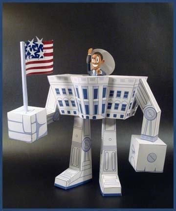 barack obama mecha papercraft paperkraftnet  papercraft paper