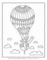 Planerium Balloon Clown Circus Airballoon sketch template