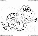 Snake Outline Coloring Illustration Royalty Clipart Visekart Rf Background sketch template