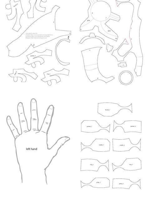 iron man hands  template etsy