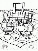 Picnic Coloring Pages Food Blanket Drawing Printable Color Print Getcolorings Getdrawings Drawings Template Going Launch sketch template