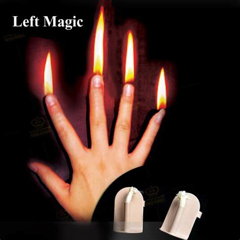 4 pcs set finger fire magic tricks close up stage magic props