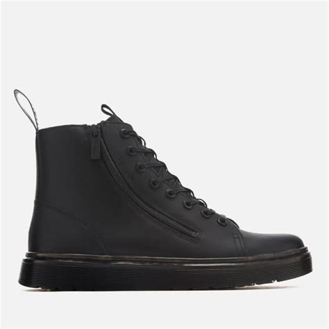 dr martens mens talib zip softy  leather  eye boots black  uk delivery allsole