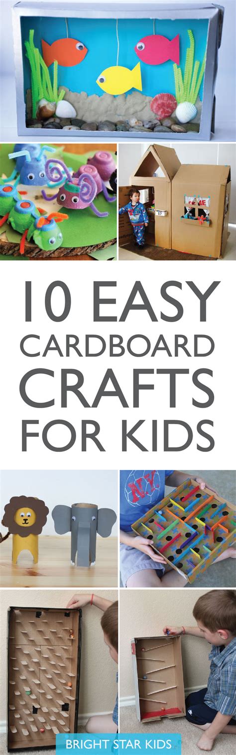 easy cardboard crafts  kids bright star kids
