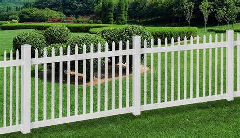 Wam Bam No Dig Fence Nantucket Vinyl Picket Fence With Post And Pipe