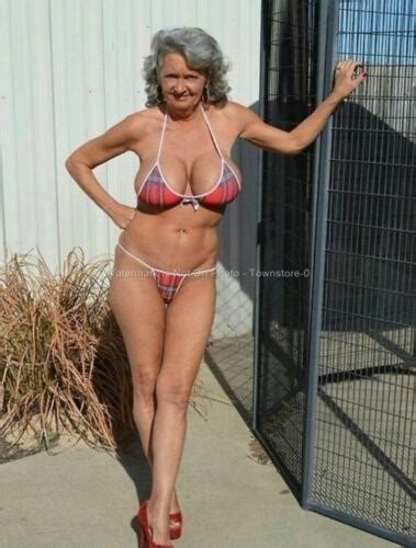 Big Busty Granny Cute Lady Butt Wife Female Adult Underwear Print Hot