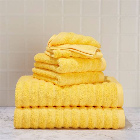 mainstays performance textured  piece bath towel set sunray yellow walmartcom walmartcom