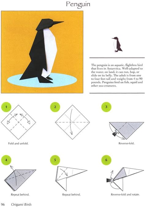 simple origami penguin instructions origami