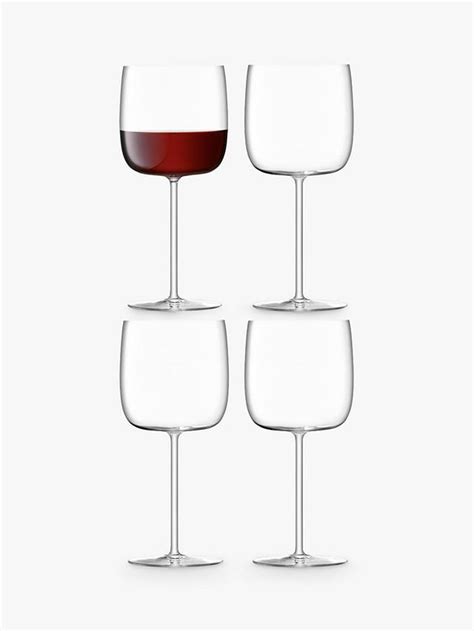 Lsa International Borough Red Wine Glasses Set Of 4 450ml Clear